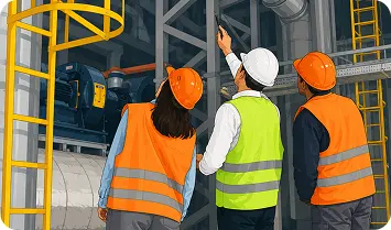 HSE professionals on an industrial site