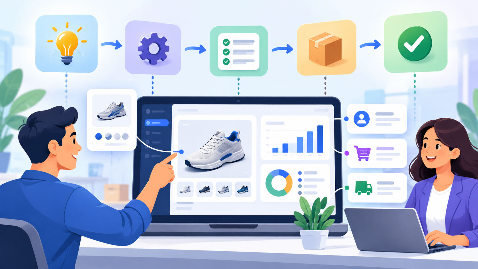 Product animation showing how a gadget works